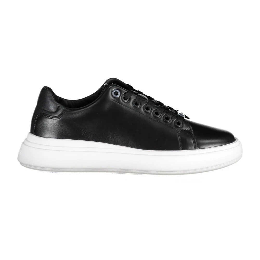 Calvin Klein Women's Black Sporty Trainers With Contrast Details Size 6 Uk