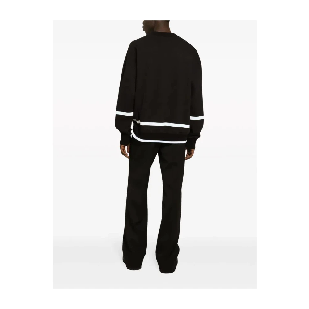 Dolce & Gabbana Lange Mouw Crewneck Sweatshirt Black Heren