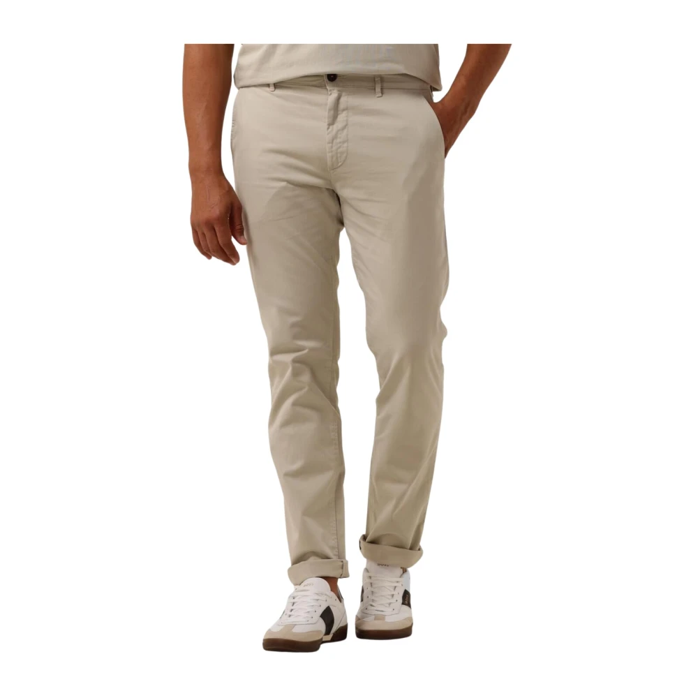 Boss Orange Zand Chino Slim Broek Beige Heren