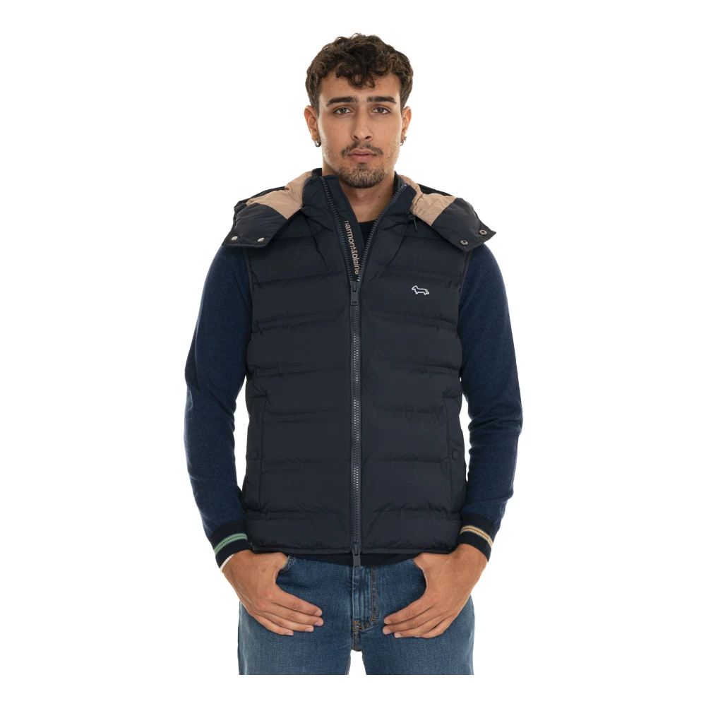 Harmont & Blaine Gewatteerd Gilet met Afneembare Capuchon Black Heren