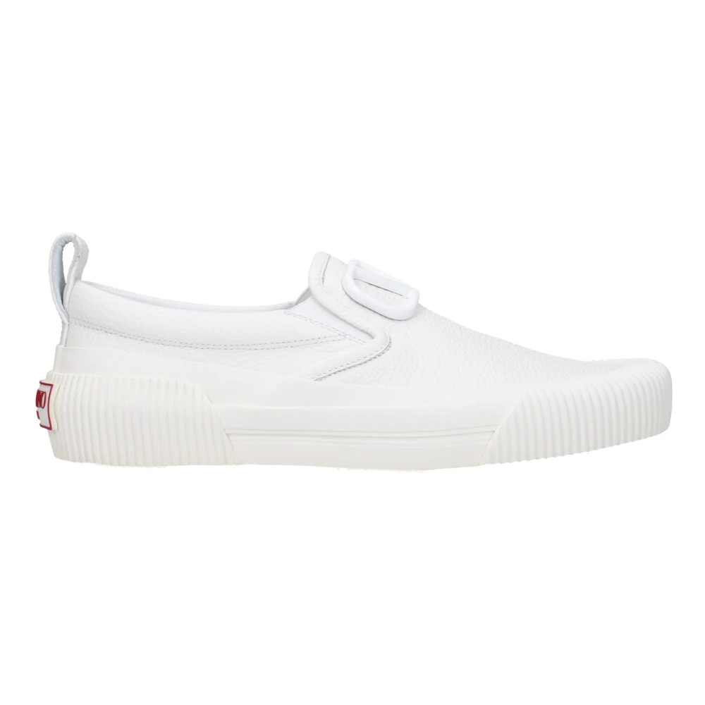 Valentino Garavani White Leather Slip-On Loafers - EU41/US8 - Image 2