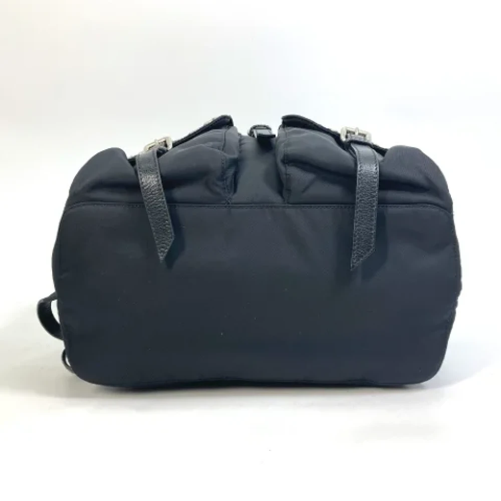 Prada Vintage Pre-owned Fabric shoulder-bags Black Heren