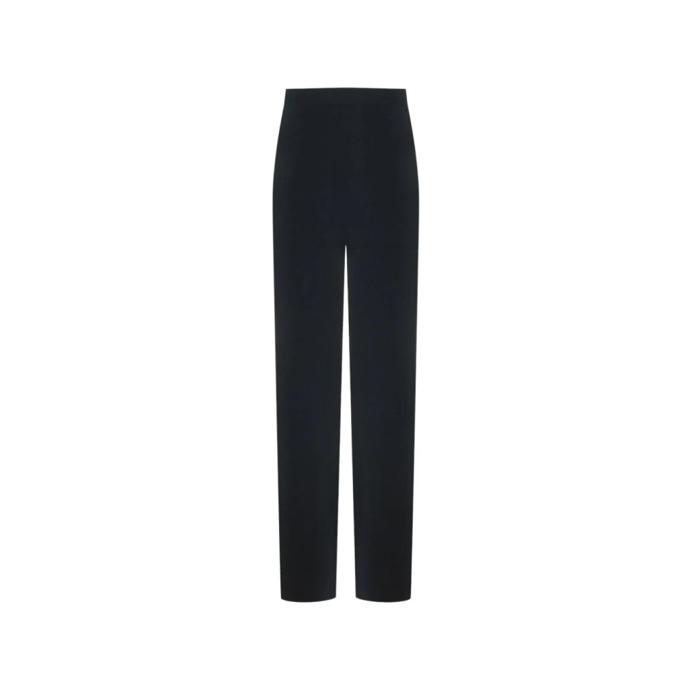 Max Mara Straight Trousers - Female - Straight Trousers - Blue - Xs - Trousers