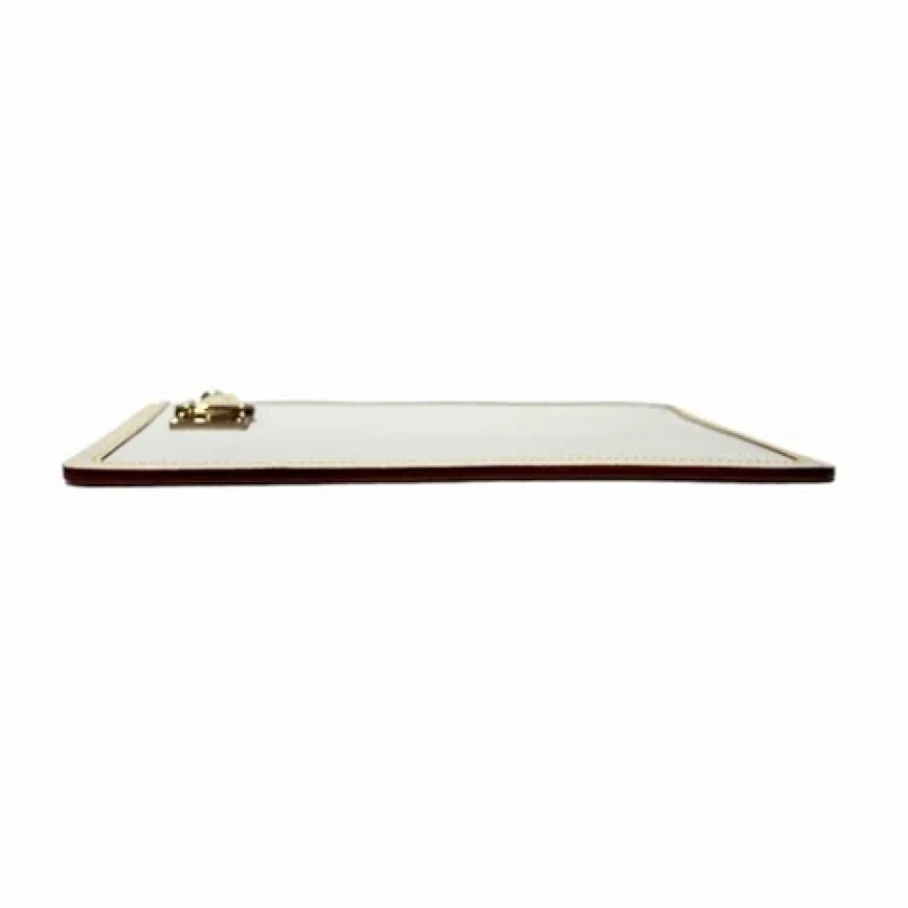 Louis Vuitton Vintage Pre-owned Leather pouches White Dames