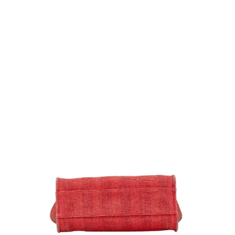 Chanel Vintage Pre-owned Canvas chanel-bags Red Dames