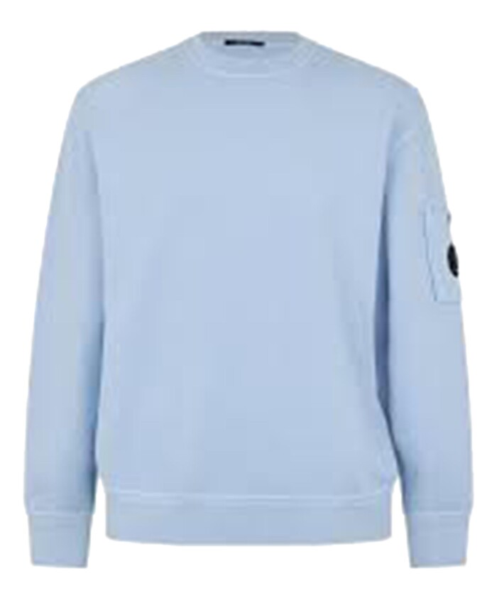 sweatshirt-col-rond-bleu