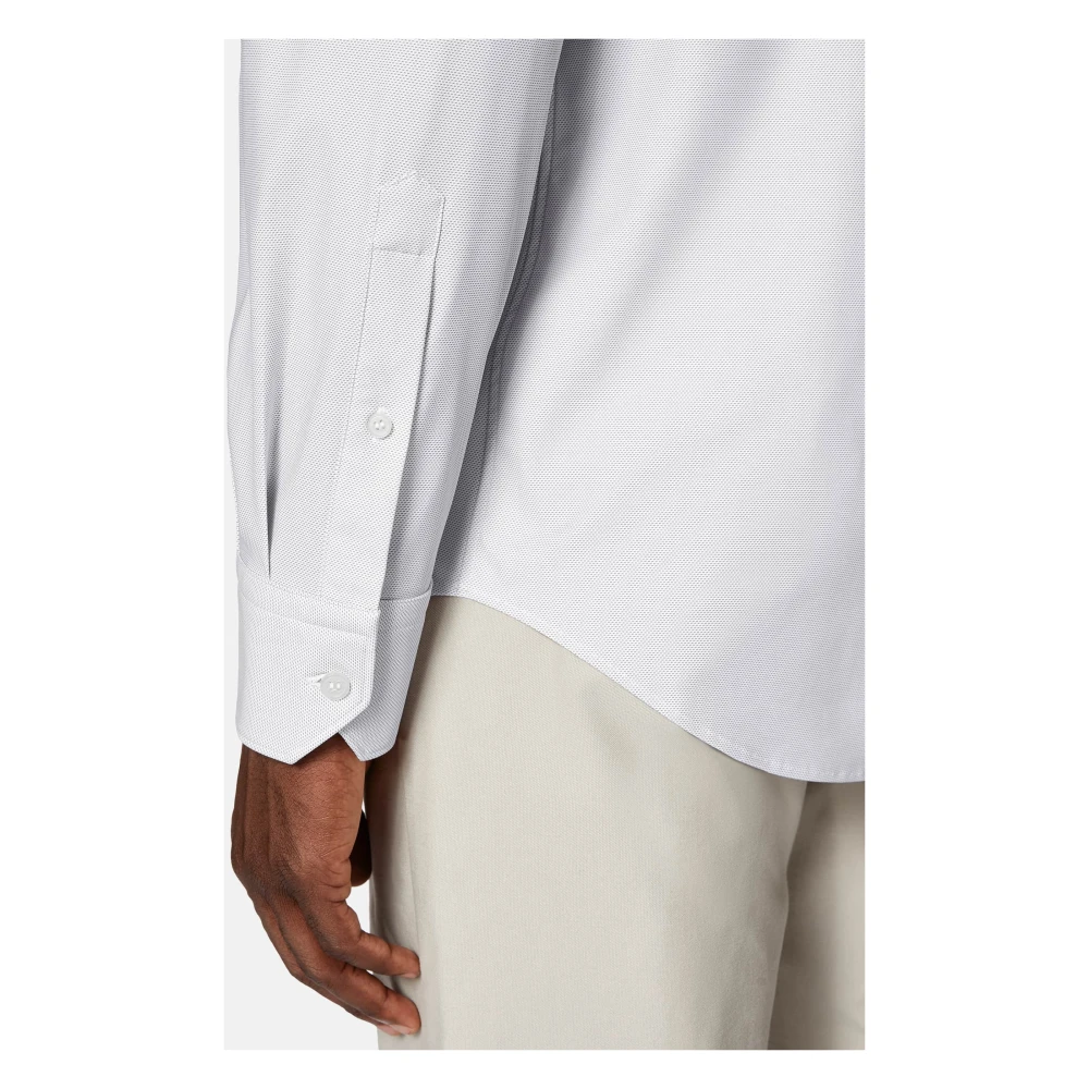 Boggi Milano Slim Fit Stretch Nylon Shirt Beige Heren