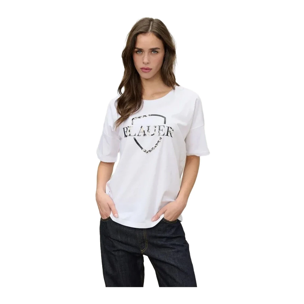 Blauer Donna Bianco - Cotton T-Shirt - Tops - M