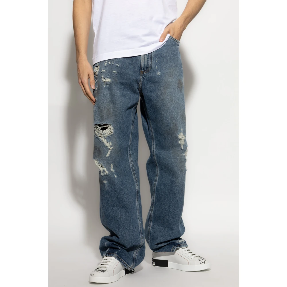 Dolce & Gabbana Jeans met vintage-effect Blue Heren