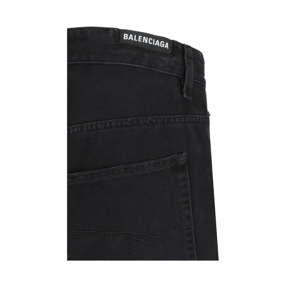 Balenciaga Denim Baggy Jeans Black Heren