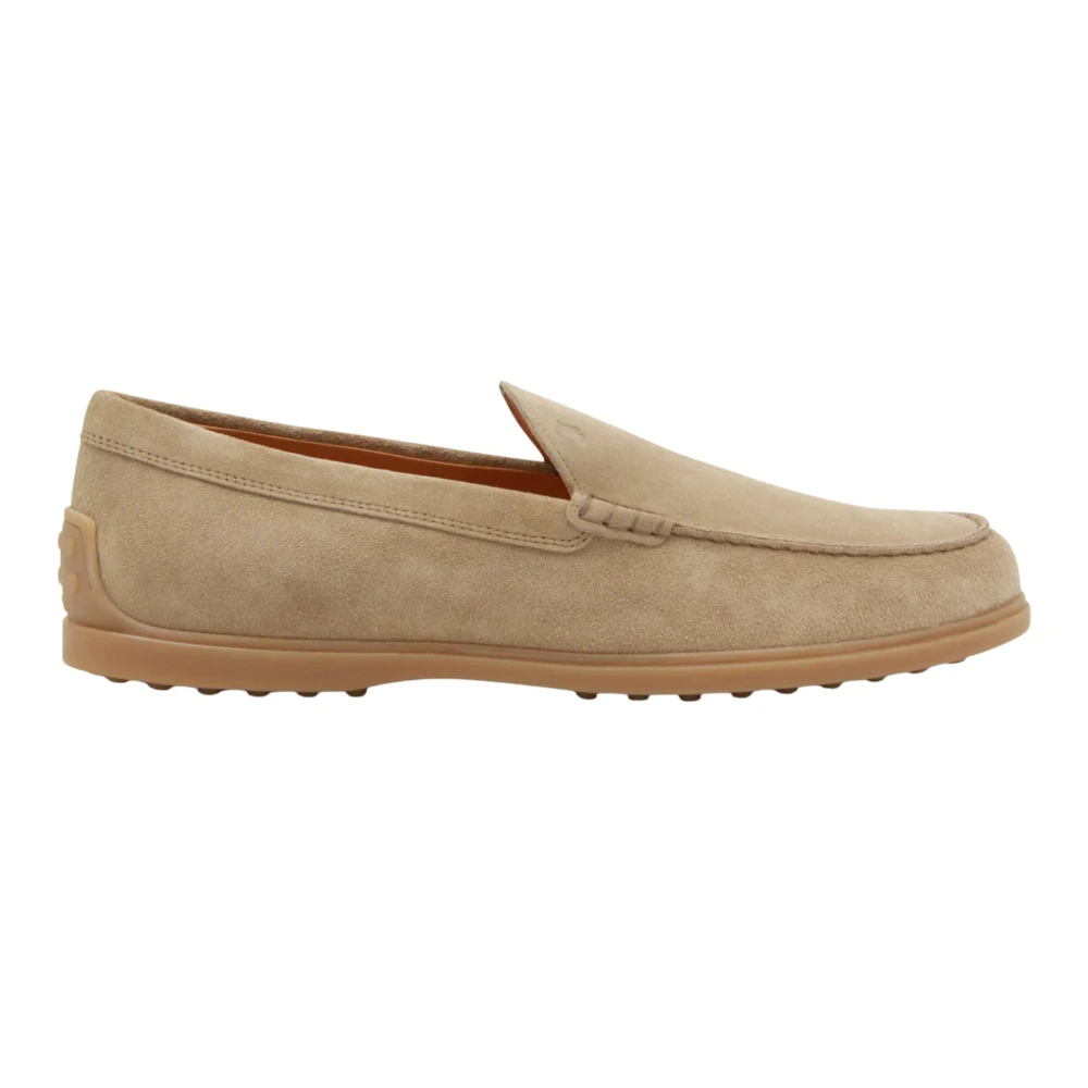 Tod's Men's Beige Loafers, 9 Uk, Leather Moccasin