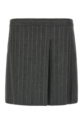 Pinstripe Minikjol med makroveck