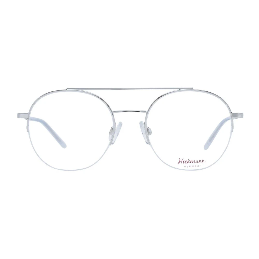 Ana Hickmann Zilveren Aviator Half-Rim Optische Frames Gray Dames