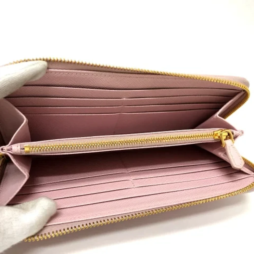Prada Vintage Pre-owned Leather wallets Pink Dames
