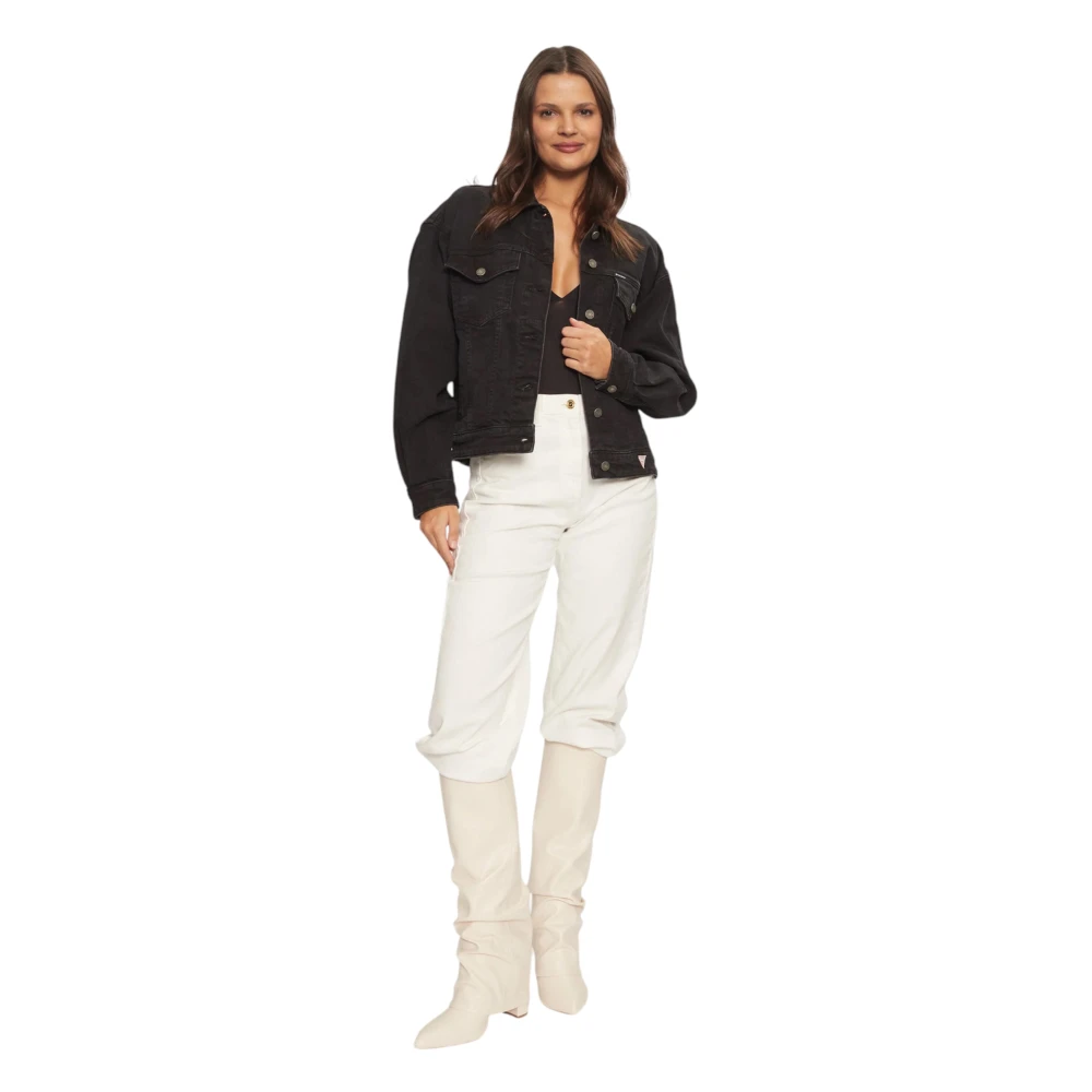 Guess Biologisch Katoenen Jassen en Blazers Black Dames
