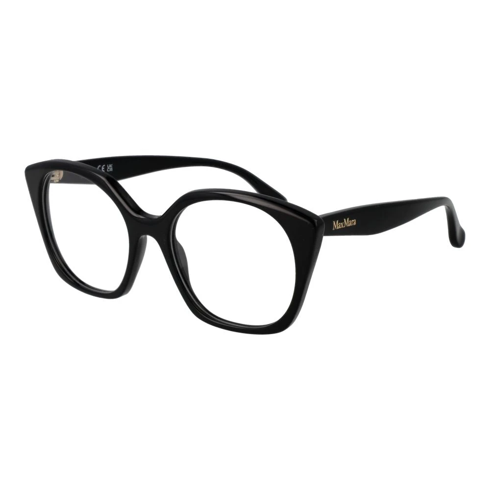 Max Mara Women's Black Glasses, One Size, Optical Frames Round Style