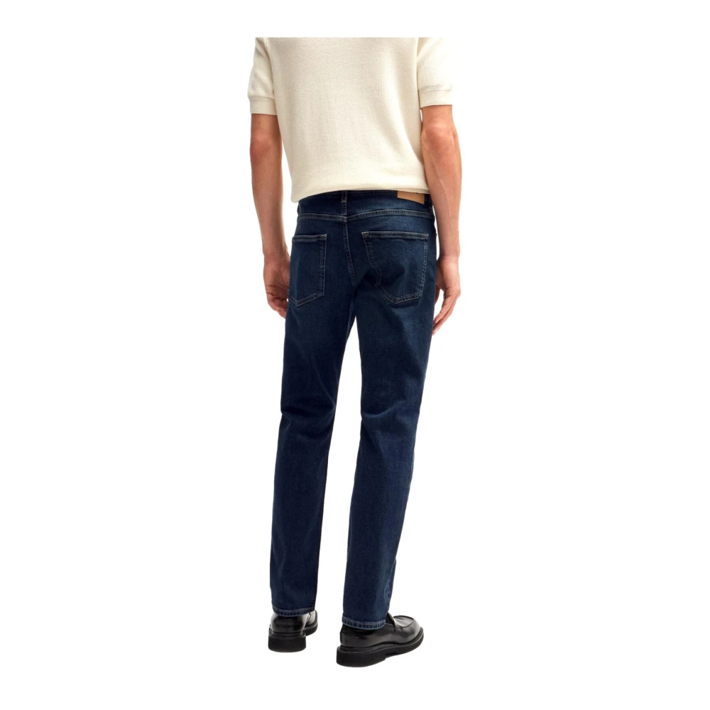 Hugo Boss Slim Fit Donkerblauwe Stretch Denim Jeans Blue Heren