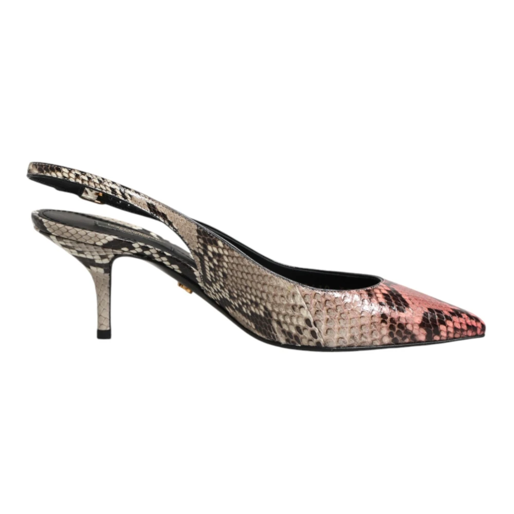 Dolce & Gabbana Vrouw Multicolor Schoenen Dames, Veelkleurig, 36 Eu, Leer, Slingback Hakken