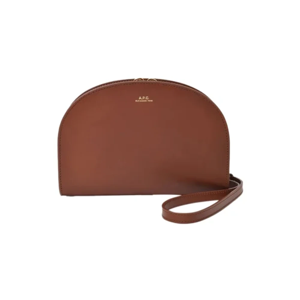 A.p.c. Leather shoulder-bags Brown Dames