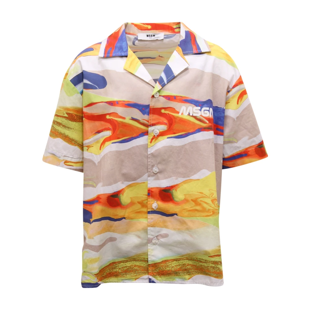 Msgm Boys Multicolor Kids Shirts, 12 Y, Cotton Shirt