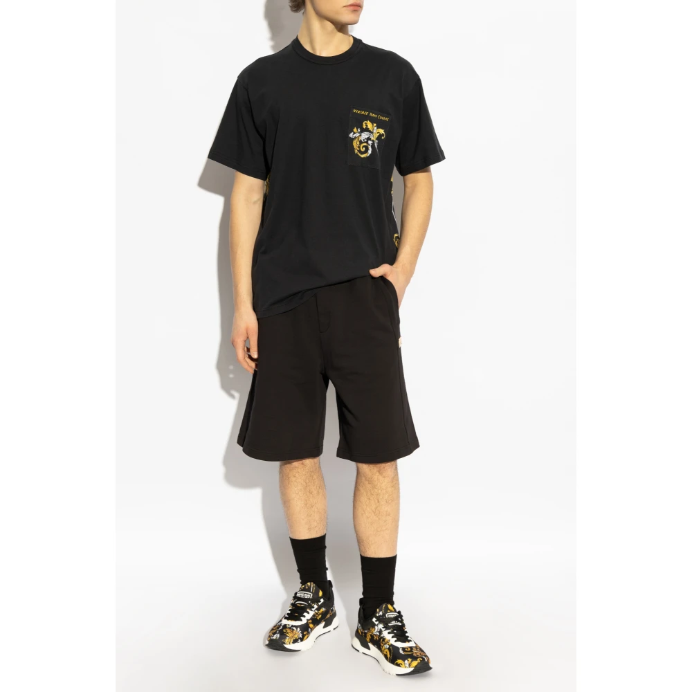 Versace Jeans Couture T-shirt met zak Black Heren