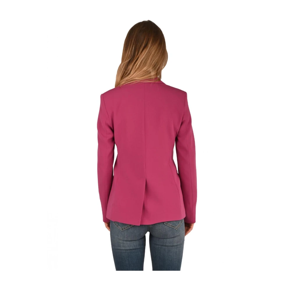 Pennyblack Formele Crepe Jas met Smalle Revers Pink Dames