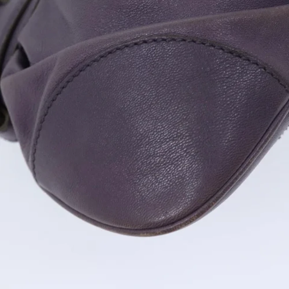 Salvatore Ferragamo Pre-owned Leather shoulder-bags Purple Dames