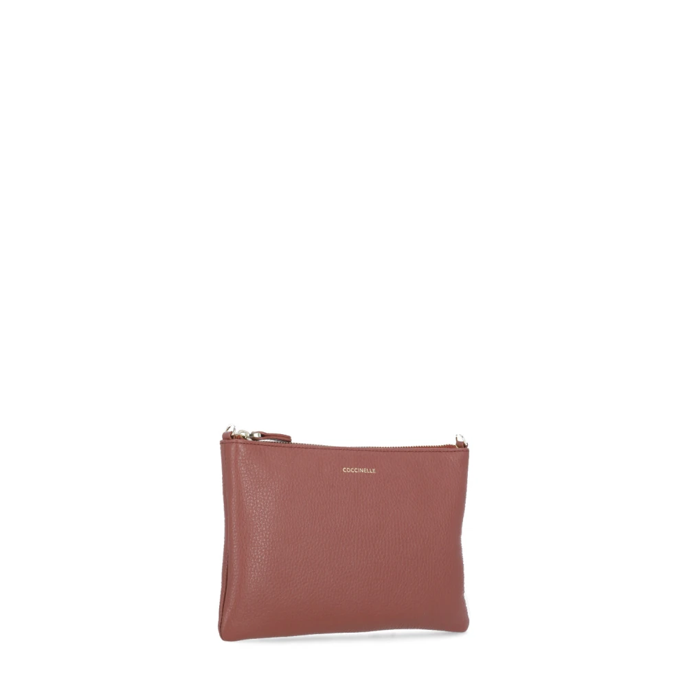 Coccinelle Bordeaux Schoudertas van geperst leer Red Dames
