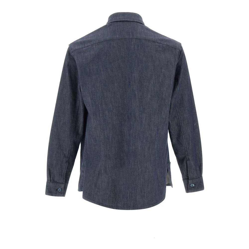 Re-Hash Navy Blauw Katoen Kasjmier Jas Blue Heren
