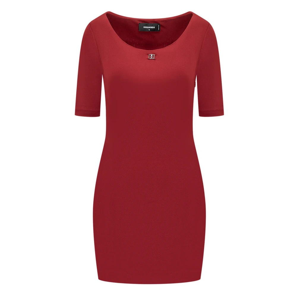 Dsquared2 Donna Rosso Vestito Midi - Immagine 2