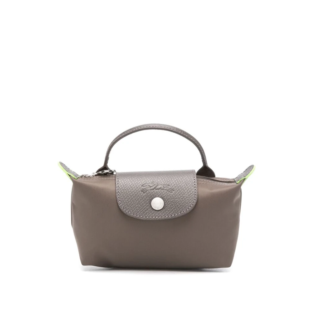 Longchamp Aardebruine leren kleptas Brown Dames