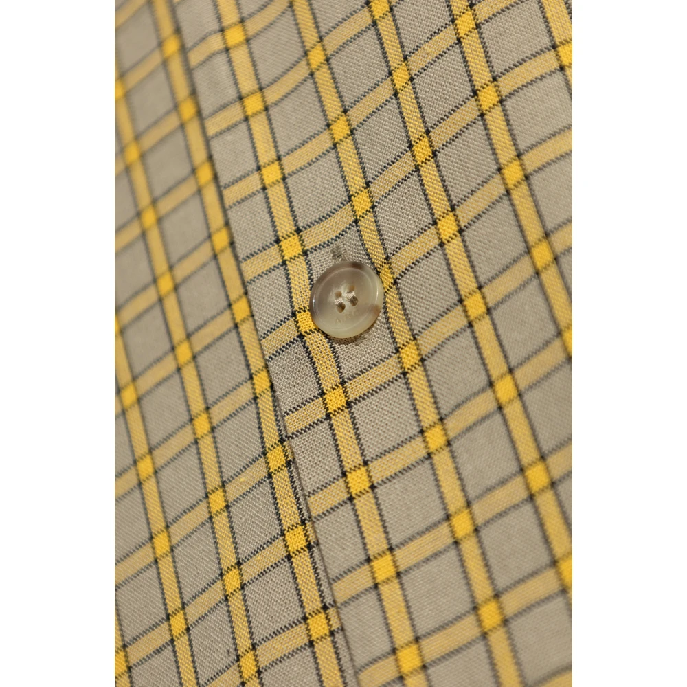 A.p.c. Geruite patroon overhemd Beige Heren