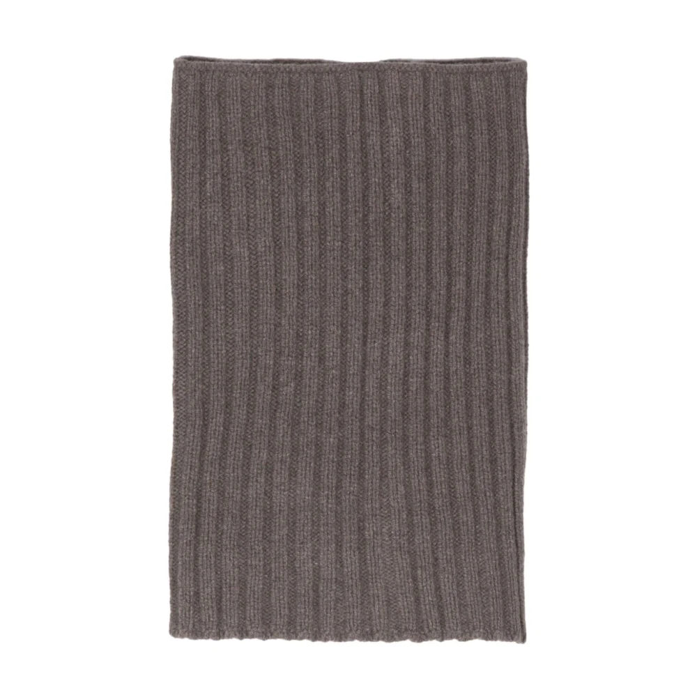 Rick Owens Geribbelde Gebreide Circulaire Sjaal Gray Dames