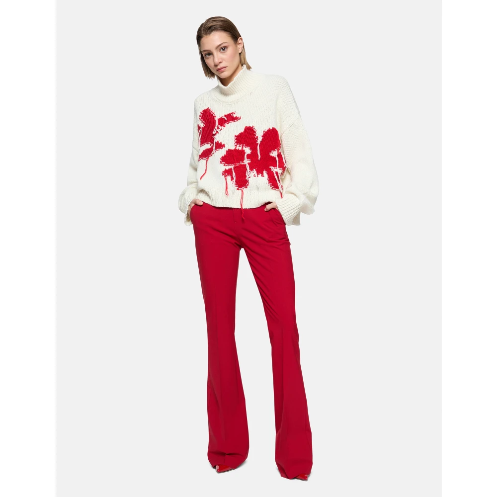 Dondup Rode Stijlvolle Broek Red Dames