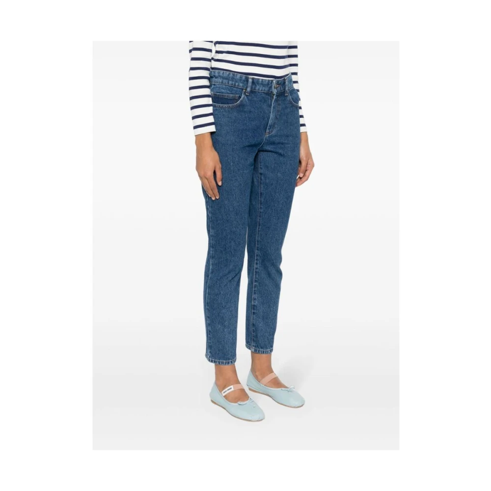 Soeur Blauwe Denim Jeans met Tapered Leg Blue Dames