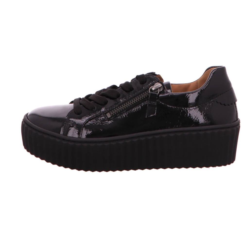 Gabor Platform Sneakers met veters Dames Schoenen Zwart