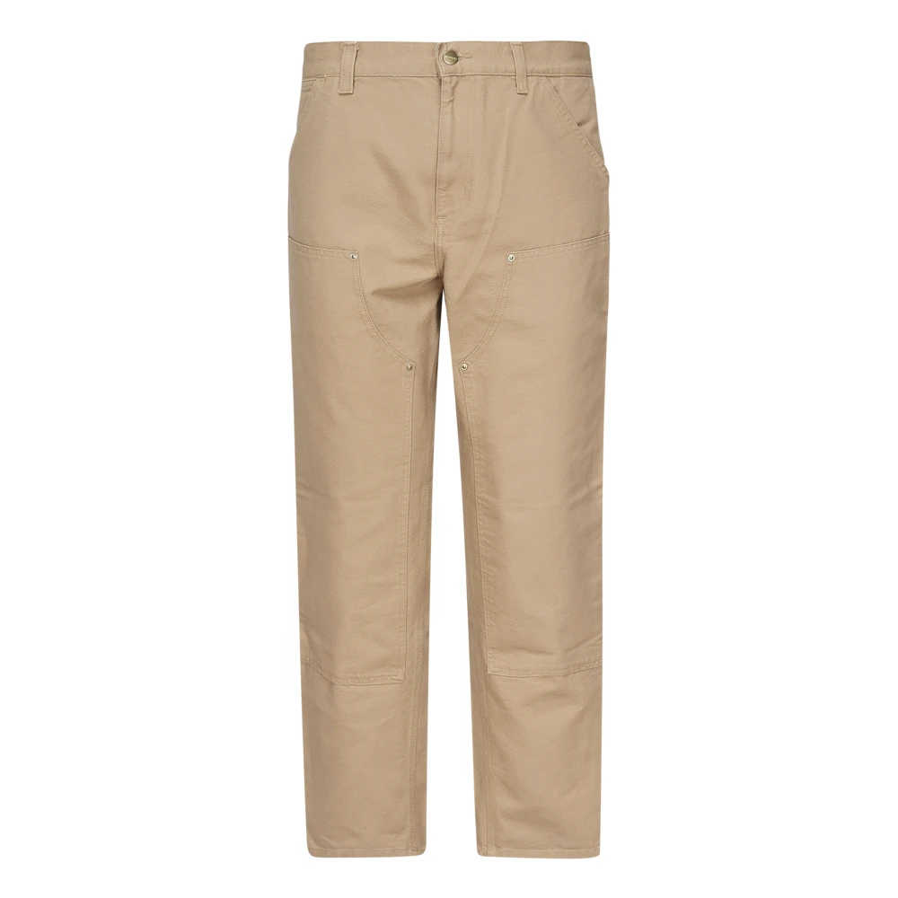 Carhartt Wip Men's Beige Straight Trousers, W30, Trousers With Logo Closure