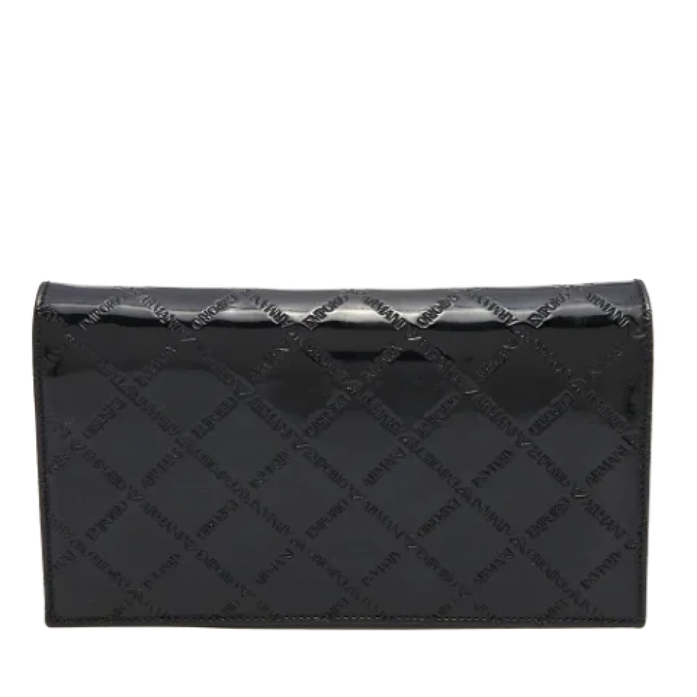 Armani Pre-owned Leather wallets Black Dames
