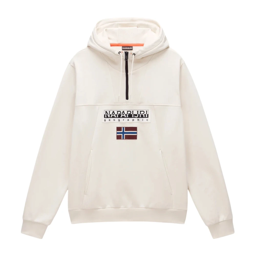 Napapijri Beige Burgee Hoodie - Male - Hoodies - S - Sweatshirts & Hoodies