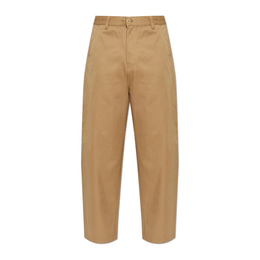Carhartt Wip Men's Beige Wide Trousers, L, Brady Trousers