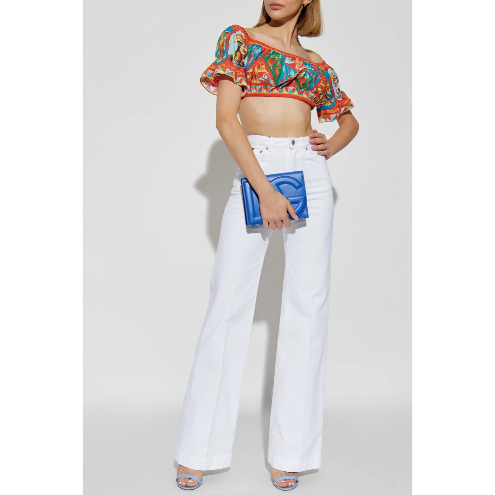 Dolce & Gabbana Korte top met print Multicolor Dames