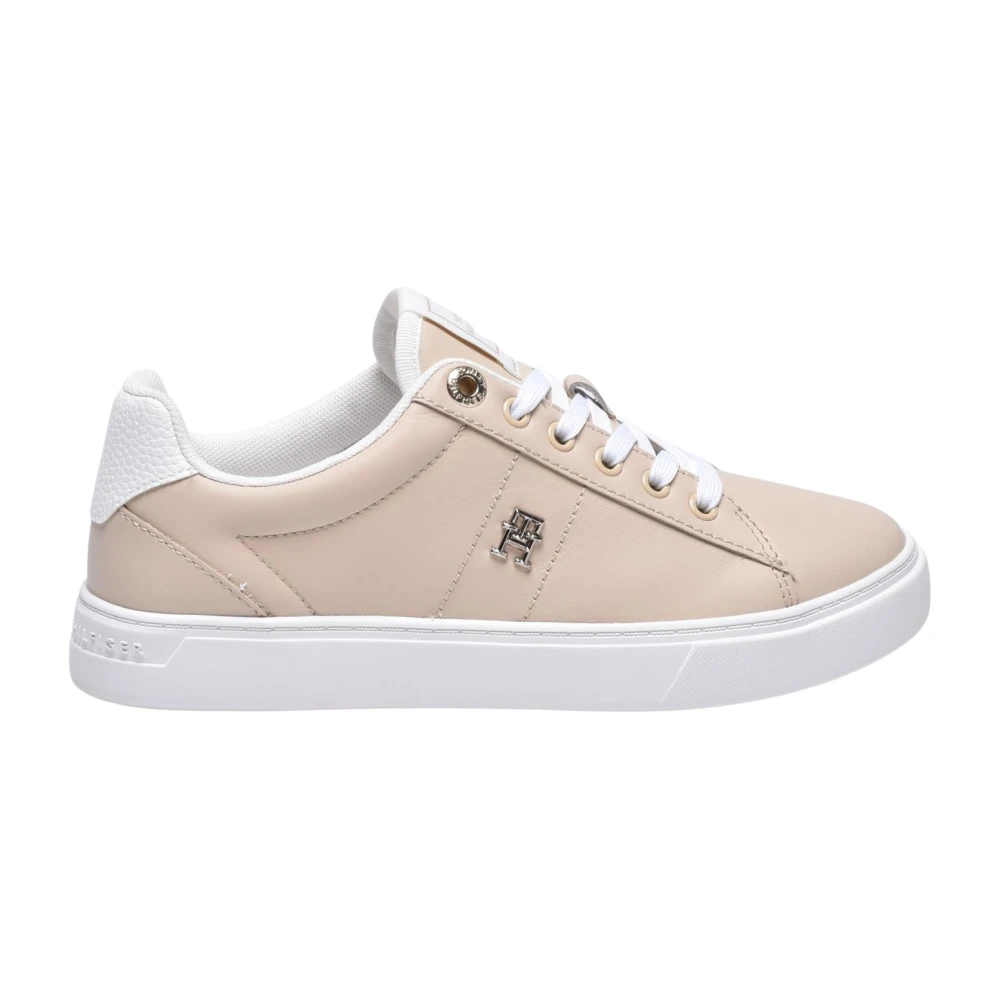Tommy Hilfiger Essential Elevated Court Sneakers Dames Schoenen Beige