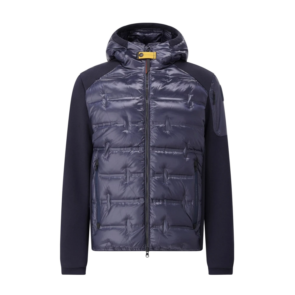 Parajumpers Men's Blue Quilted Down Jacket With Hood