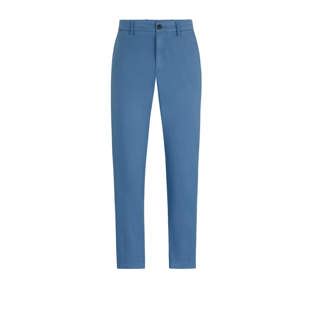Hugo Men's Blue Slim-Fit Trousers, 2XL, Stretch Cotton Slim Fit Trousers