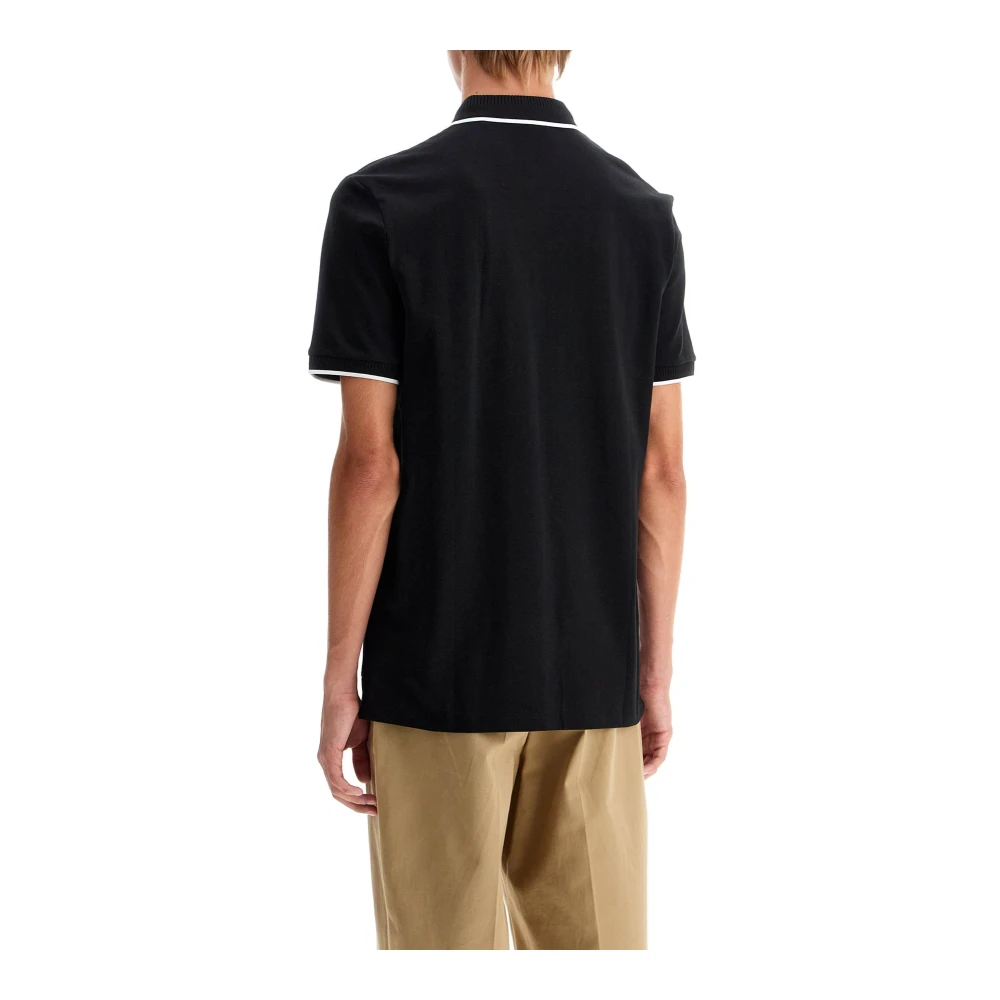 Hugo Boss Polo Shirt met Contrastafwerking Black Heren