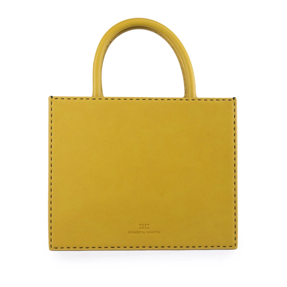 Elisabetta Franchi Curry Handtas met Afneembare Schouderband Green Dames