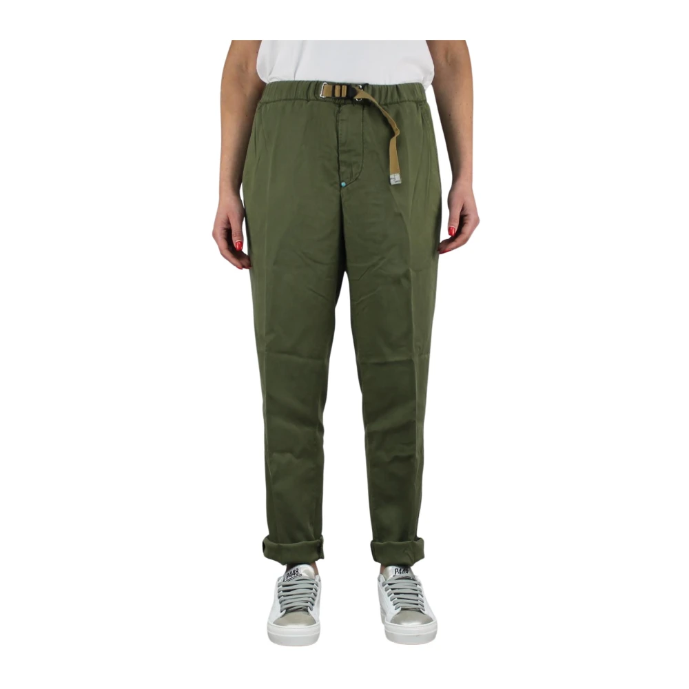 White Sand Zijde Stijl Broek Green Dames