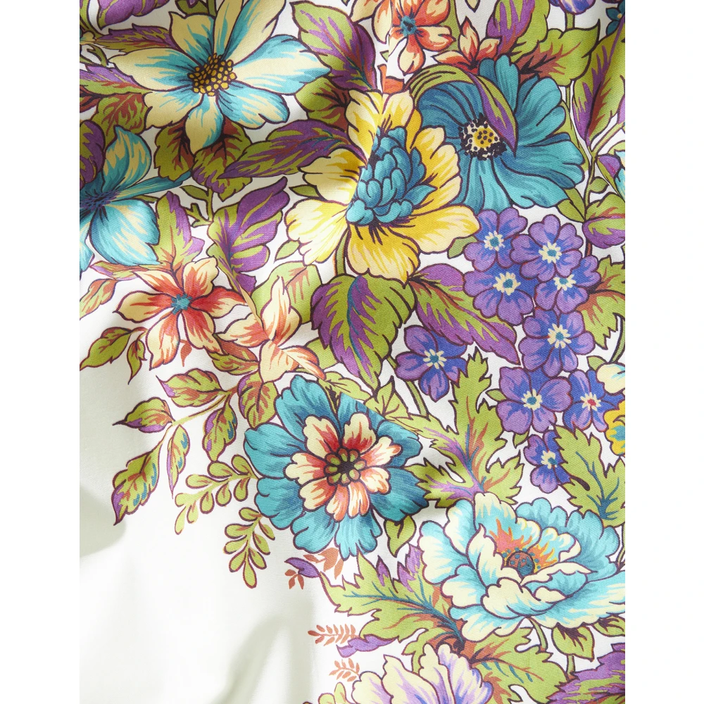 ETRO Witte Mouwloze Jurk met Bloemenprint Multicolor Dames