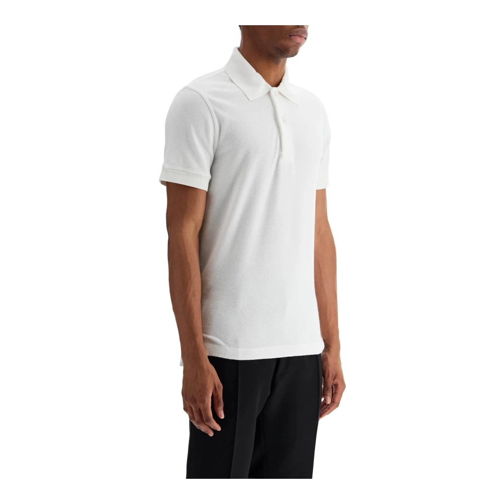 Tom Ford Klassieke Katoenen Poloshirt White Heren