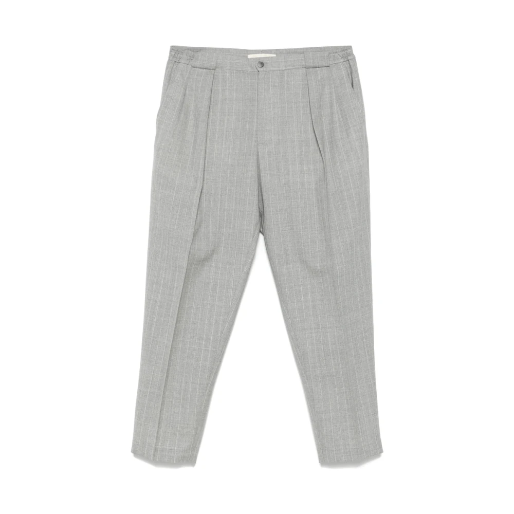 Briglia Lichtgrijze Geknoopte Broek met Elastische Tailleband Gray Heren
